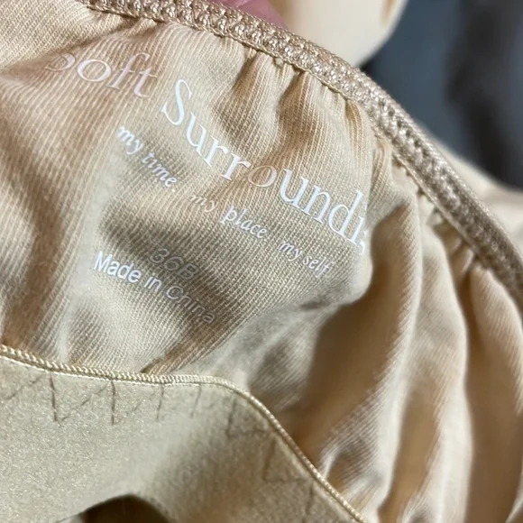 Soft Surroundings Nude Bra Cami SZ 36B - Picture 3 of 3